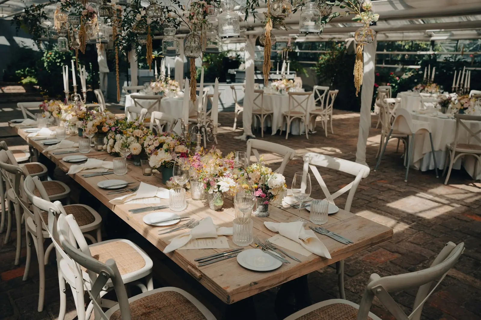 An event hall with tables set before guests arrive